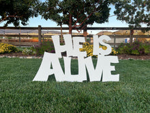 Load image into Gallery viewer, Life Size Outdoor Nativity Message - HE IS ALIVE - MyNativity