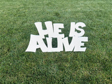 Load image into Gallery viewer, Life Size Outdoor Nativity Message - HE IS ALIVE - MyNativity