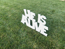 Load image into Gallery viewer, Life Size Outdoor Nativity Message - HE IS ALIVE - MyNativity