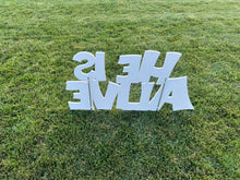 Load image into Gallery viewer, Life Size Outdoor Nativity Message - HE IS ALIVE - MyNativity