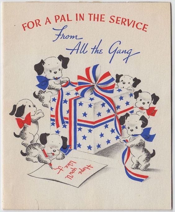 Remembering Our Service Men & Women Through Vintage Patriotic Christmas Cards