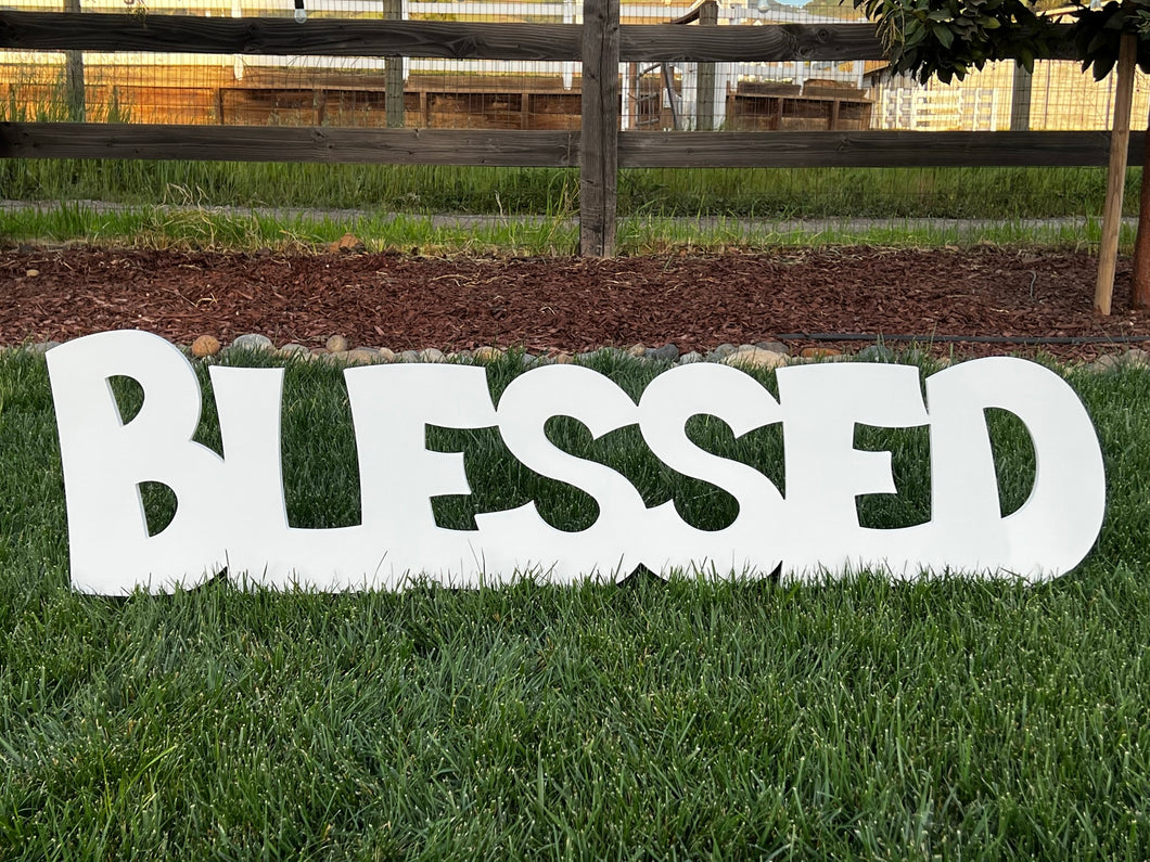 Large Outdoor Nativity Message - BLESSED - MyNativity