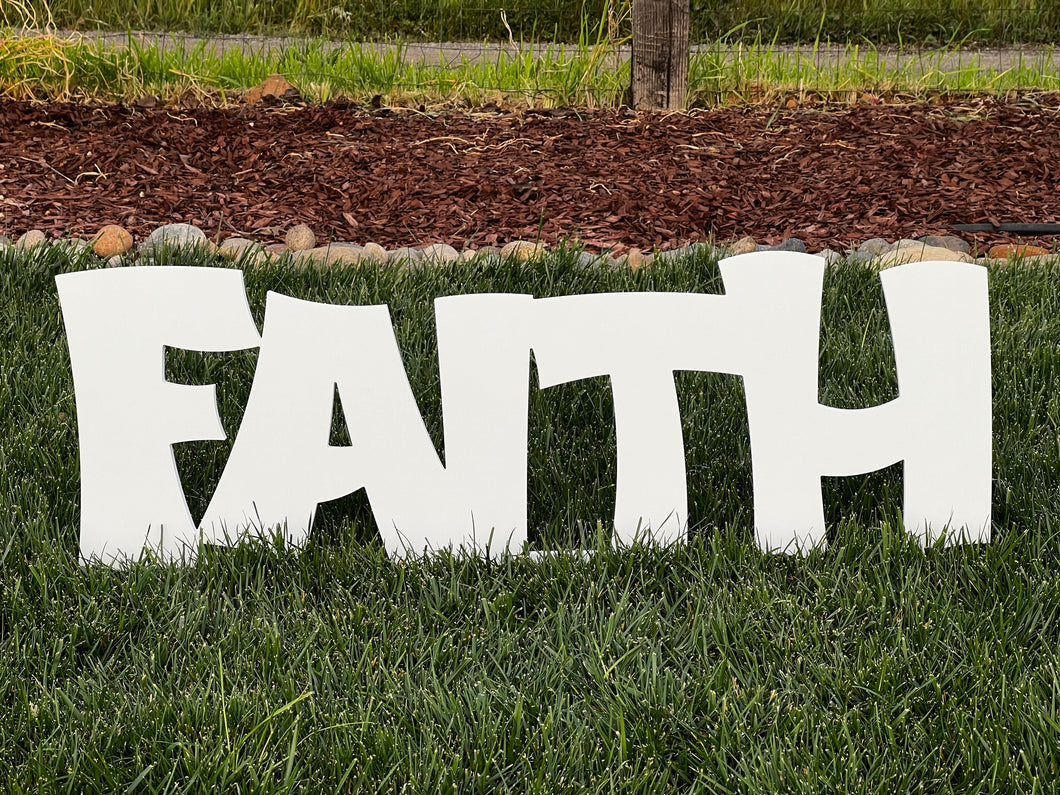 Large Outdoor Nativity Message - FAITH - MyNativity