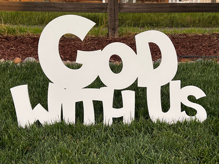 Large Outdoor Nativity Message - GOD WITH US - MyNativity