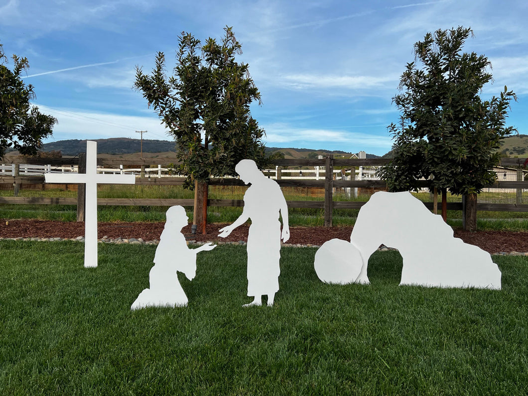 Large Outdoor Easter Nativity Set - MyNativity