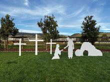 Load image into Gallery viewer, Medium Outdoor Easter Nativity Outer Cross Set - Set of 2 - MyNativity
